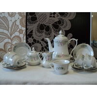 Кофейный сервиз,Wloclawek porcelana Польша на 5 персон ,лот 4