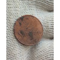 2 сантима 192? года Латвия