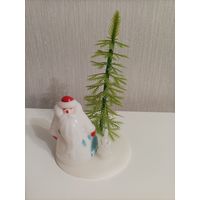 Игрушка СССР, дед мороз, елка