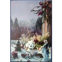 Натюрморт с падающим снегом. Худ.В.Жданов. Россия.