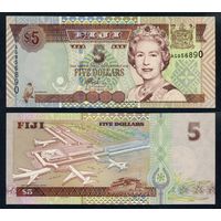 Фиджи 5 долларов 2002 г. (P-105b, UNC)