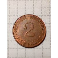 2 пфеннига ФРГ  1991 F год