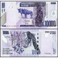Конго 10000 франков образца 2022 года UNC p103 серияSA