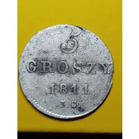 5 грошей 1811,перечекан с 1/24 талера