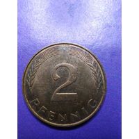 2 пфеннинга ФРГ 1990 F
