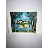 Открытка, 1986г. Морис Де Вламинк. Городок на берегу озера. 14