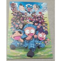 Посткроссинг. Открытка из Японии: аниме 8 рейнджеров  (10х15). Прошла почту. Художественные марки.