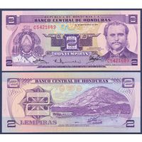 Гондурас, 2 лемпиры 1976 г., P-61 (C, памятная - столетие правительства Марко Аурелио Сото), UNC