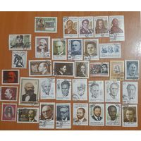 Сборный лот ВЕЛИКИЕ ЛЮДИ. ЗНАМЕНИТОСТИ. 35 марок