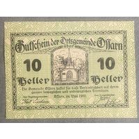 Нотгельд Австрия Оффарн, 10 геллеров 1920 год