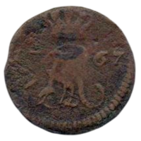 Королевство Польша. Светлейшая Речь Посполитая Обоих Народов. 1/2 гроша (паўгрош, полугрош) 1767 G