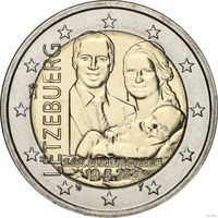 2 евро 2020 Люксембург  Рождение принца Чарльза UNC из ролла