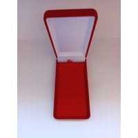 Футляр для медали. Флокированный. Бордовый.