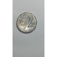 Чехия 2 кроны 2009 года .