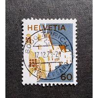 Марка Швейцария 1973 год Ландшафты