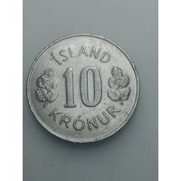 Исландия 10 крон  1978  года .