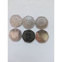 Юбилейные монеты Великобритании 2. Цена за одну.