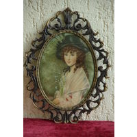 Рамка латунная с шелкографией ( 23,5 х 30,5 , для фото 16 х  21 )