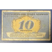 Нотгельд 10 пфеннигов 1921 год. Нойвид. Веймарская республика