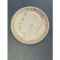Великобритания 1 флорин  ( 2 шиллинга ) 1910 - 1920 года . Георг 5 .Распродажа с рубля !