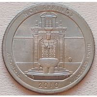 США 25 центов (квотер) 2010 Р Hot Springs Arkansas