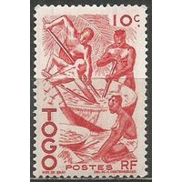 Французское Того. Производство пальмового масла. 1947г. Mi#195.