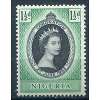 Британские колонии - Нигерия - 1953г. - коронация королевы Елизаветы II - 1 марка - полная серия, MLH [Mi 70]. #2-Bc-D-KS-2