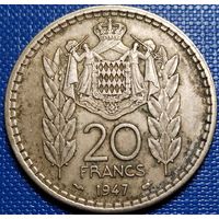 Монако 20 франков 1947 г.