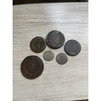 Сборный лот Екатерины и Елизаветы с серебром с рубля