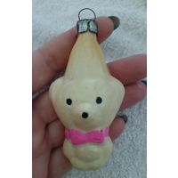 Ёлочная игрушка, стекло, собачка, мишка