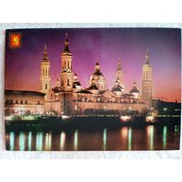 Испания, Сарагоса. Храм Богоматери ночью