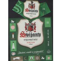 Пивная этикетка. Svijany - Чехия