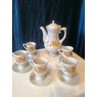 Кофейный сервиз, фарфор, Борислав, СССР