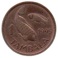 Республика Малави. 1 тамбала 1995. Фауна. Рыба тиляпия.
