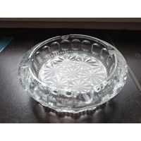 Пепельница хрустальная, СССР тяжелая 16х6,5 см