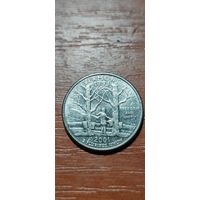 США Штаты и территории 25 центов (квотер) Вермонт 2001