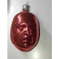 Ёлочная игрушка  -  Маска  Печаль и  Радость . СССР  . Стекло .