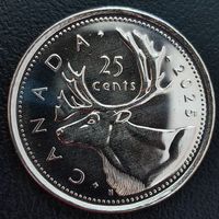Канада 25 центов, 2025 Карл III, UNC. (1.1.1)