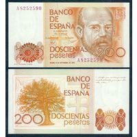 Испания 200 песет 1980 год, UNC