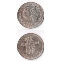 1 крона Дания 1984 года