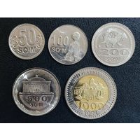 Узбекистан набор 5 монет 2018-2022гг. UNC