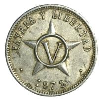 Куба 5 сентаво, 1972