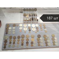 Монеты СССР 1961-1991гг., начинающему без повторов 187 штук. (набор2)