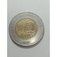 Доминиканская республика 10 песо 2007 года .