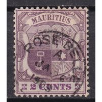 39.BrKM. Великобритания. Колонии. Маврикий. Герб. Стандарт. 2C. 1905 г. Mi.#124.