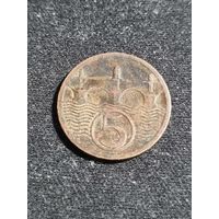 Чехословакия 5 геллеров 1923