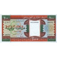 Мавритания 200 угий образца 2002 года UNC p5j