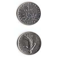 1 франк Франция 1977 год