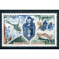Франция - 1970г. - французская жандармерия - 1 марка - полная серия, MH [Mi 1695]. #2-Fr-47-A-1
