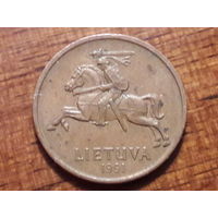 Литва 50 центов 1991
